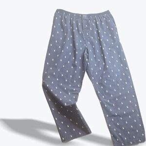 Vintage Polo Ralph Lauren Mens Sleepwear Pajama Pants All Over‎ Pony Logo L